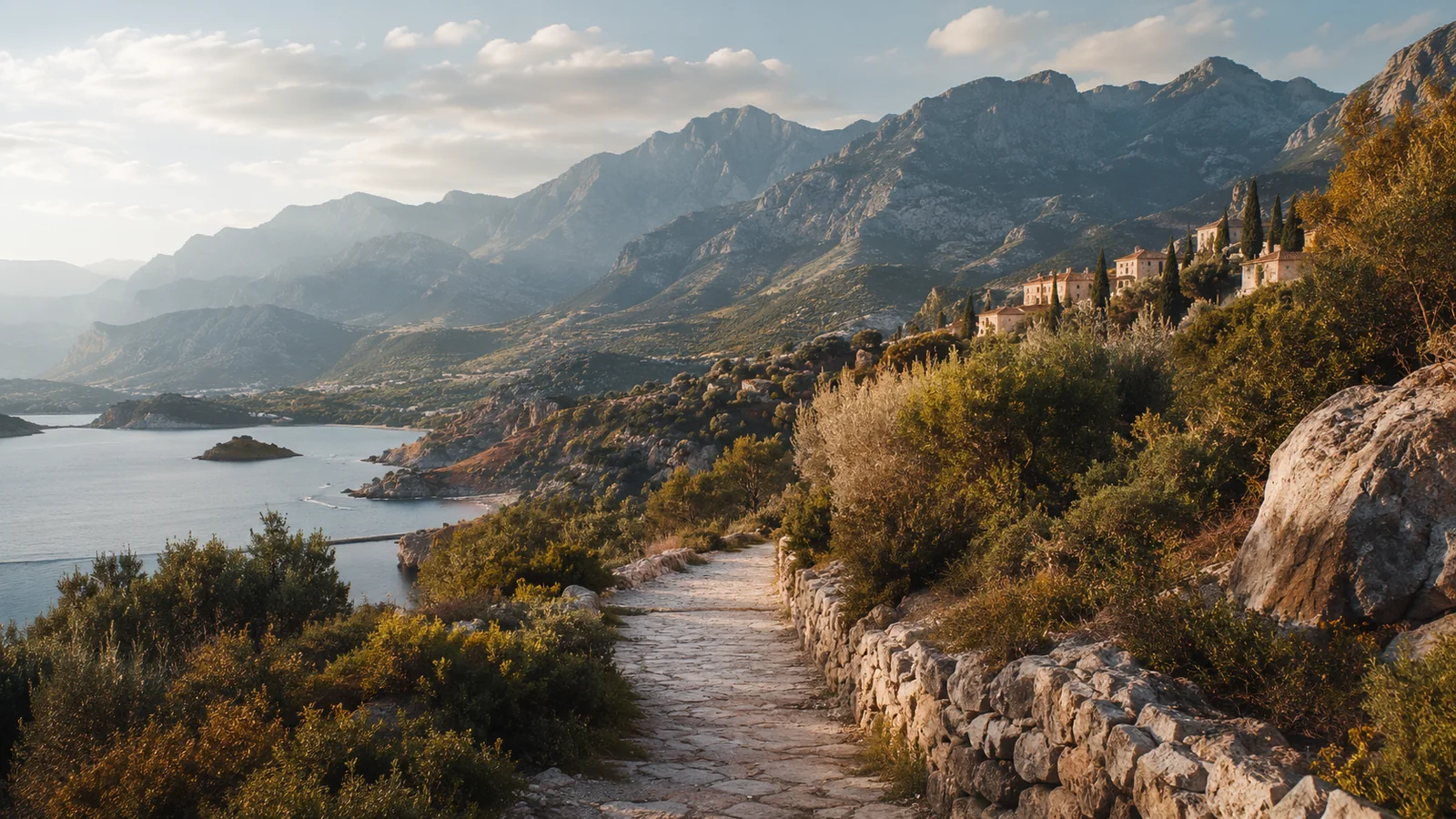 Scenic travel landscape representing destinations and exploration